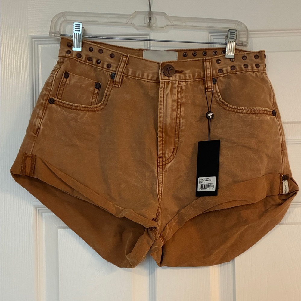 One Teaspoon High Waist Tan Shorts